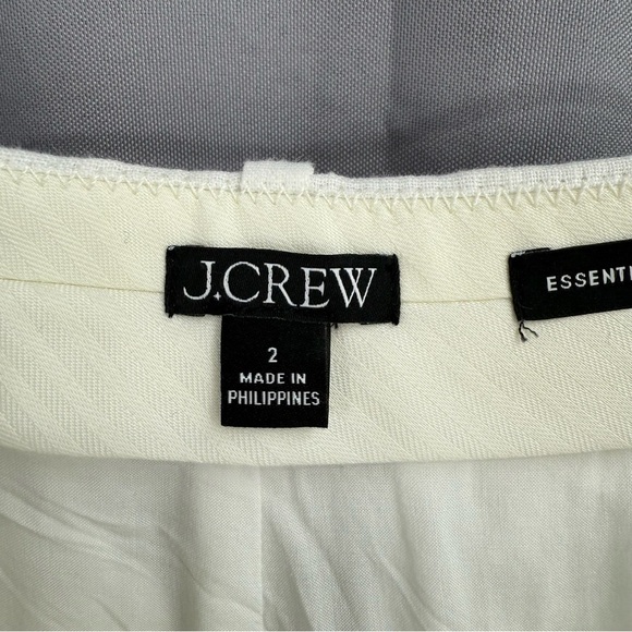 J.Crew Essential Wide Leg Pant In White Linen Size 2 Spring 2024 - Picture 4 of 7